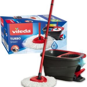 VILEDA Turbo Smart set de limpieza con fregona completa + cubo con escurridor